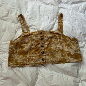 Tropical American Eagle Crop Top